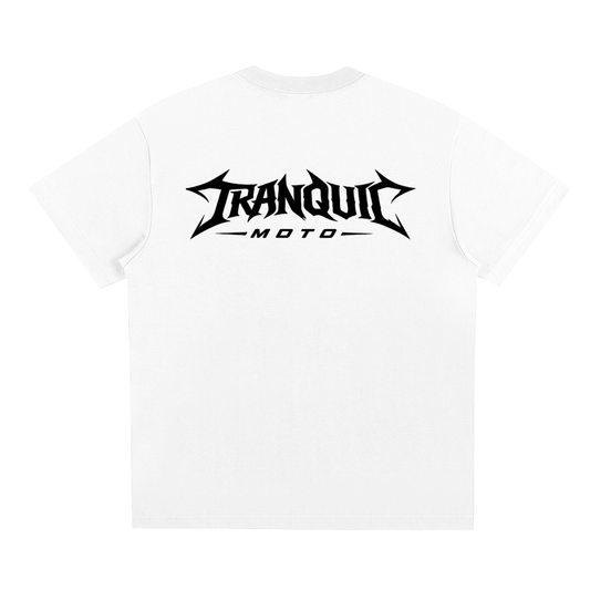 TQ Moto Fang Type Logo Tee – White