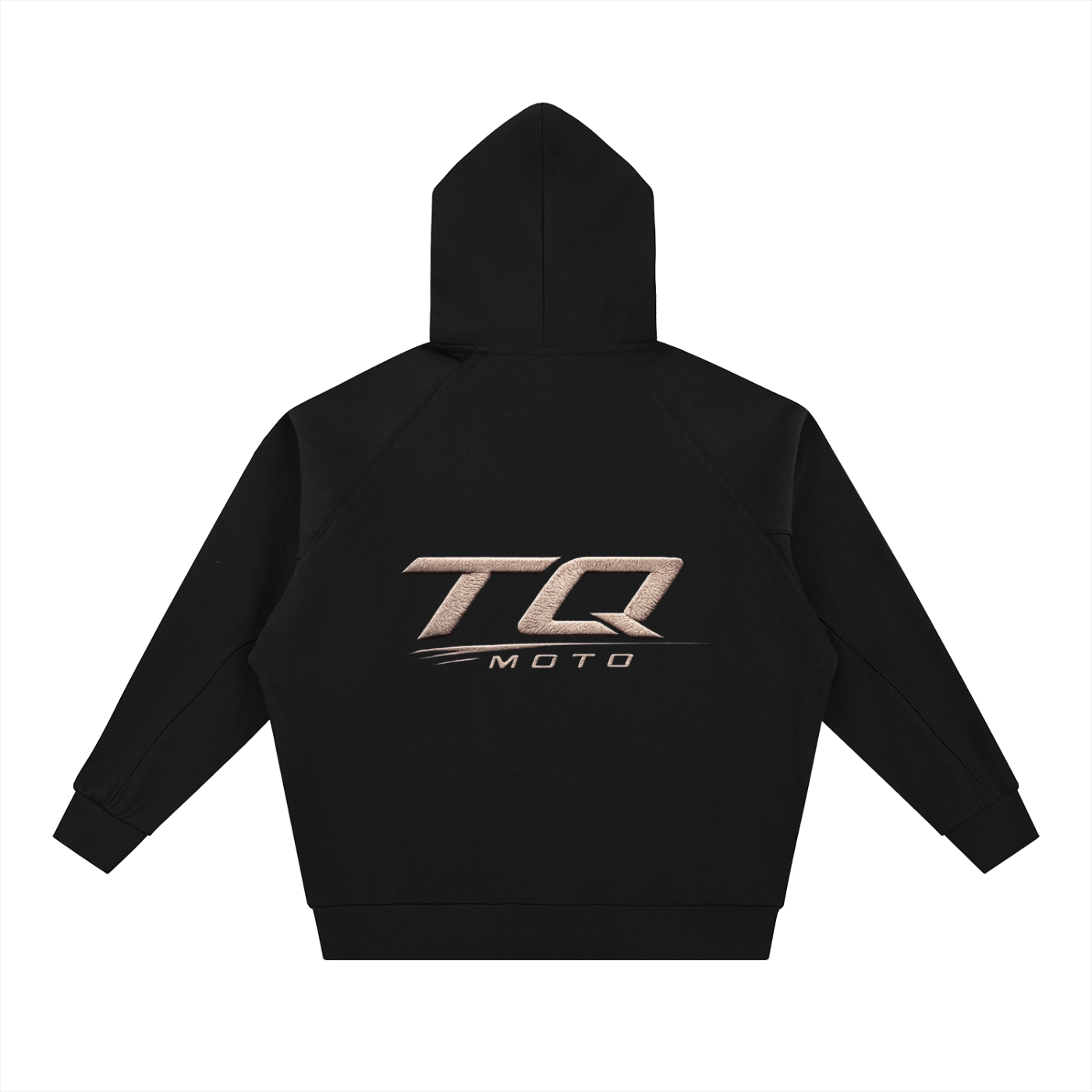 tq moto-Dolman Sleeve Zip-Through Fleece Hoodie