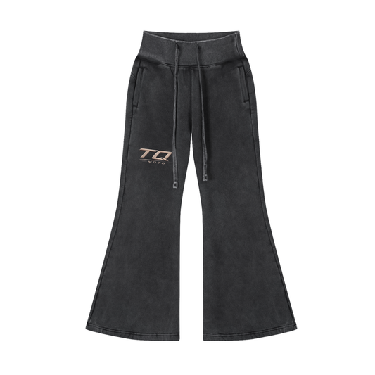 TQ MOTO- Vintage Washed Flared Fleece Pants "Womens"