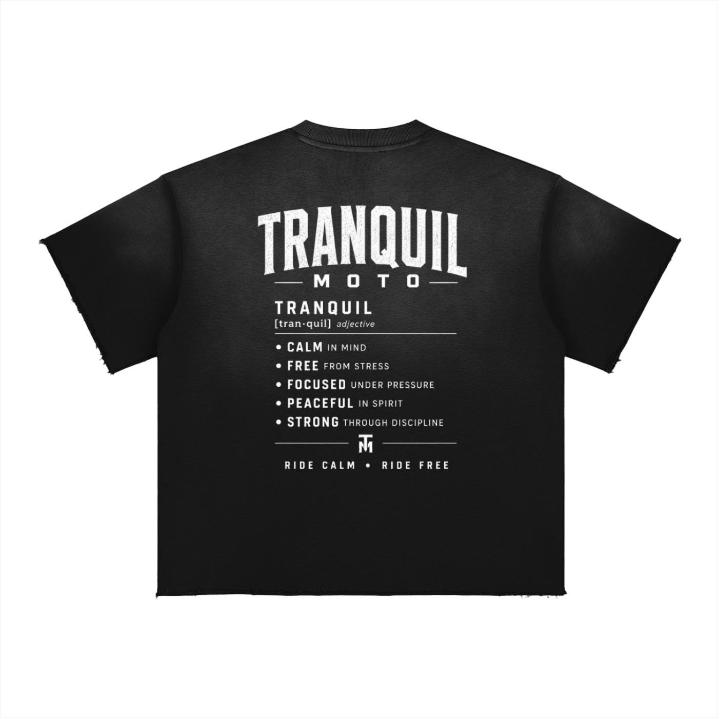 TQ MOTO- Sun Fade Raw Edge T-Shirt