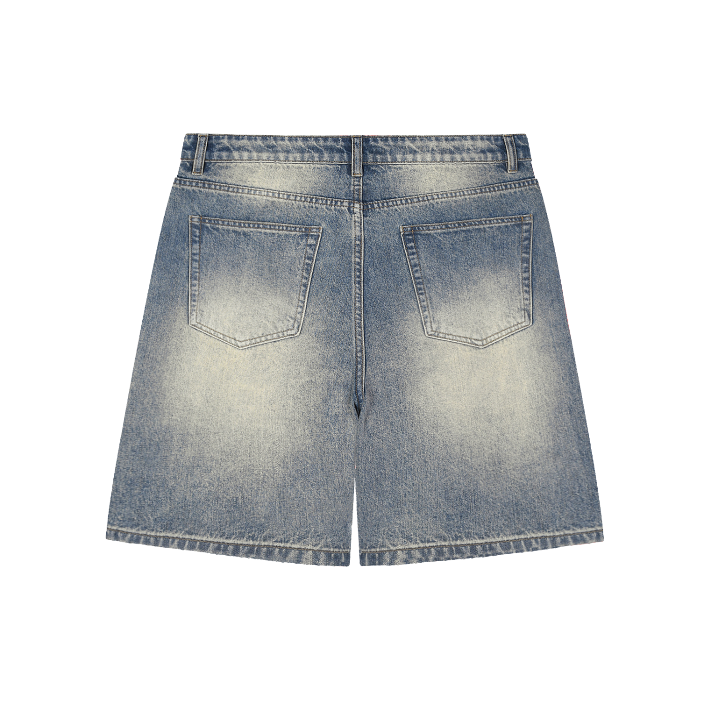TQ MOTO- Faded Distressed Baggy Denim Shorts