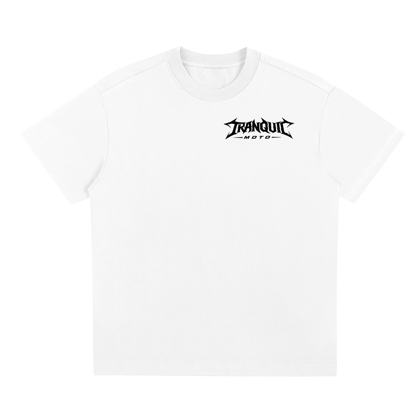 TQ Moto Fang Type Logo Tee – White