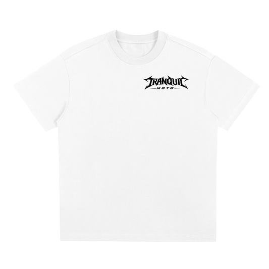 TQ Moto Fang Type Logo Tee – White