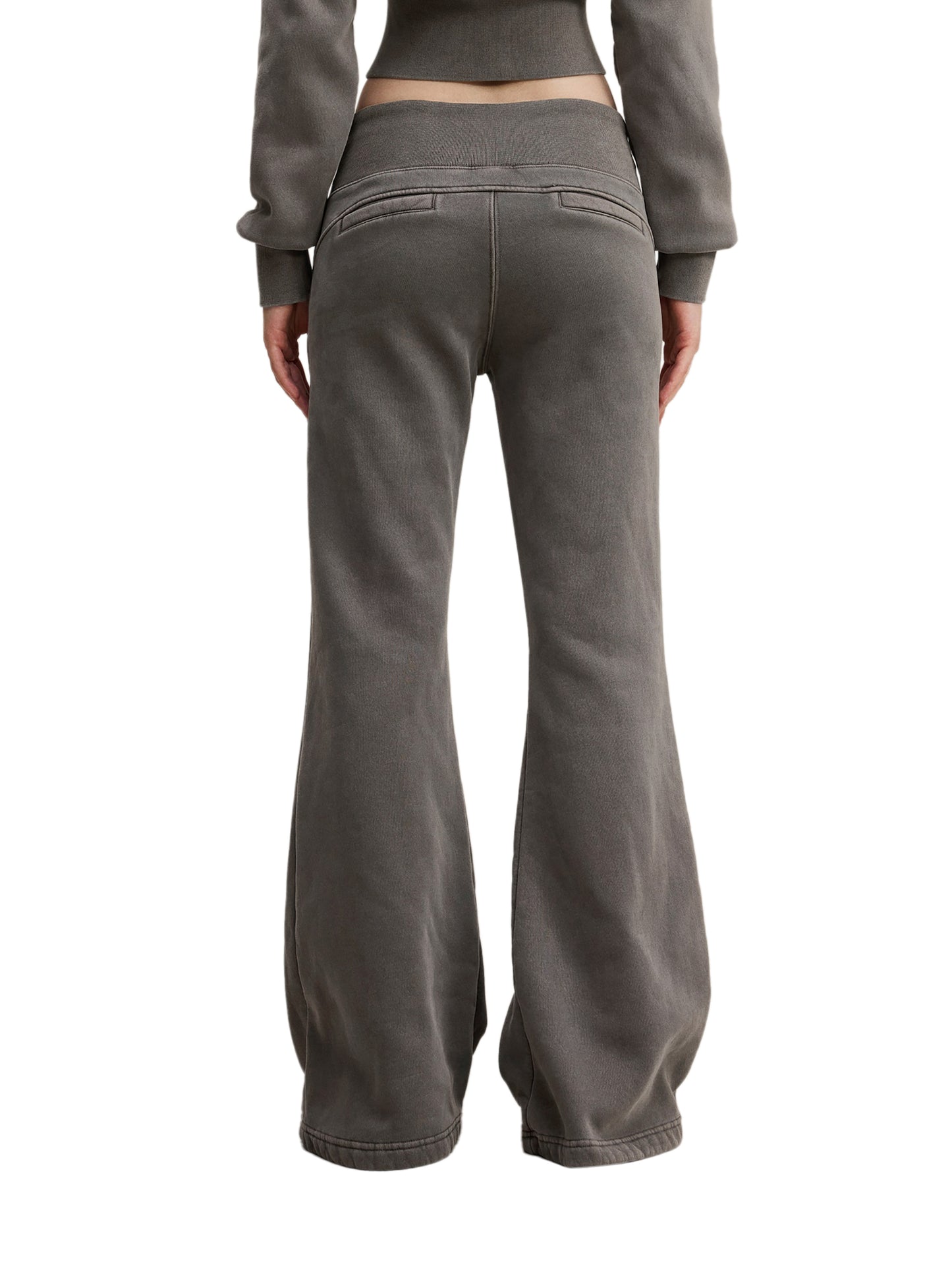 TQ MOTO- Vintage Washed Flared Fleece Pants "Womens"
