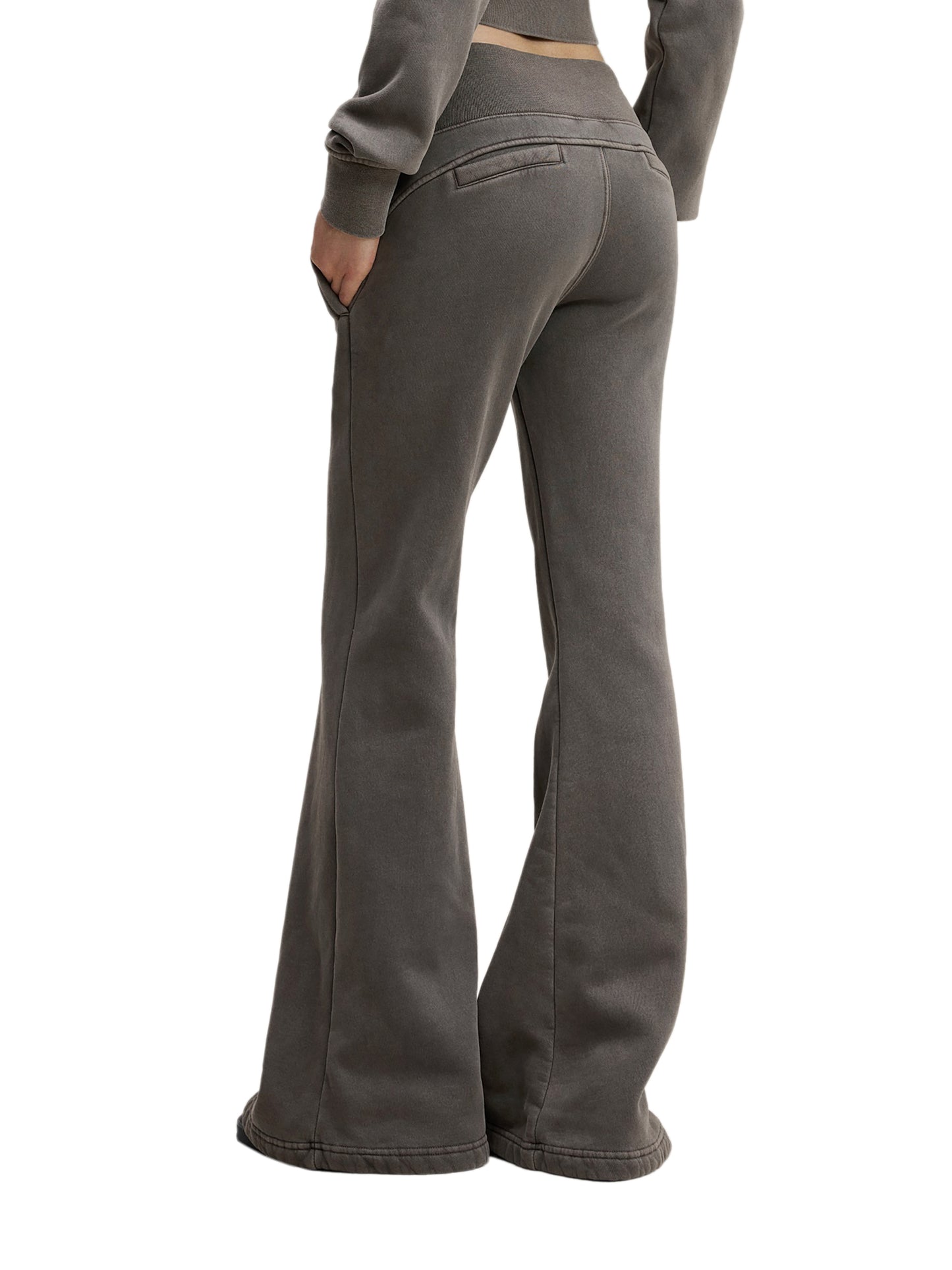 TQ MOTO- Vintage Washed Flared Fleece Pants "Womens"