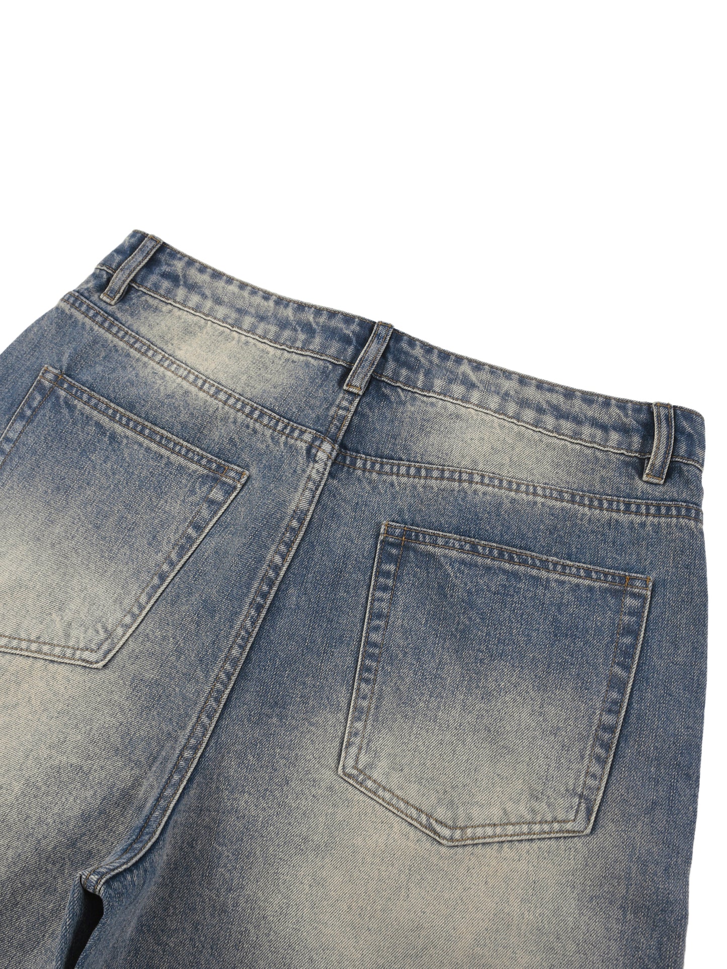 TQ MOTO- Faded Distressed Baggy Denim Shorts