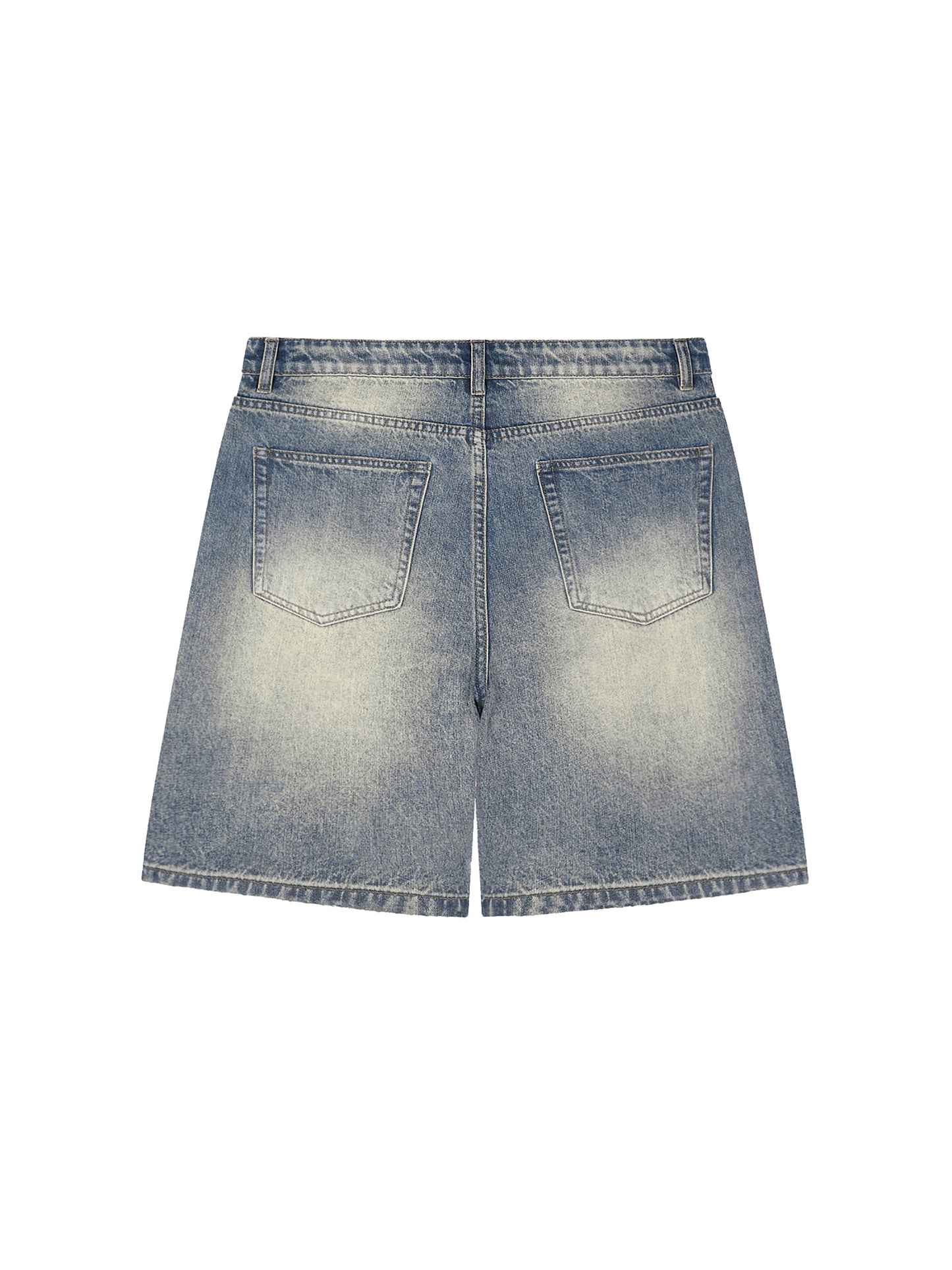 TQ MOTO- Faded Distressed Baggy Denim Shorts
