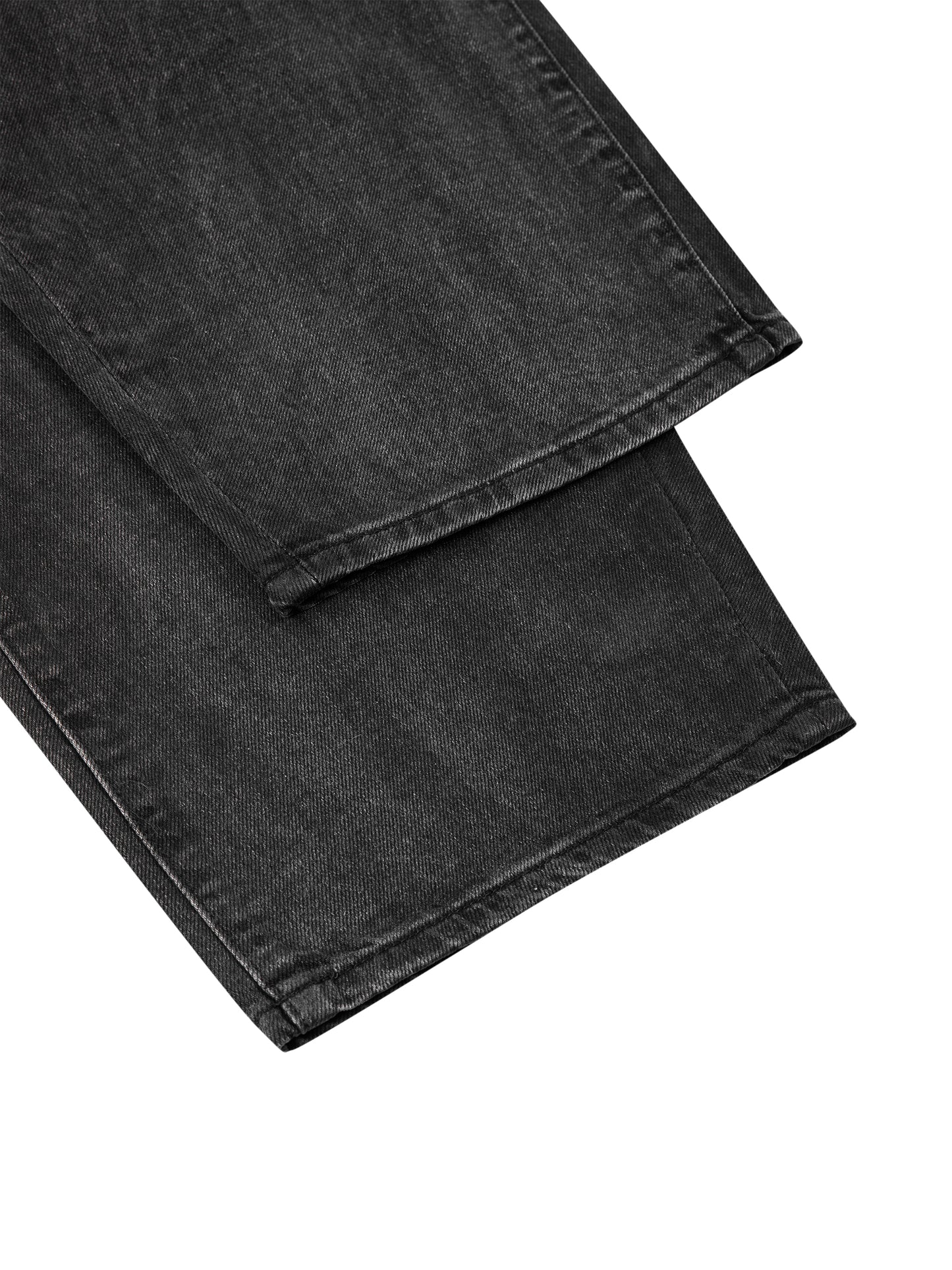 TQ Moto Barrel Jeans – Black Vintage Wash
